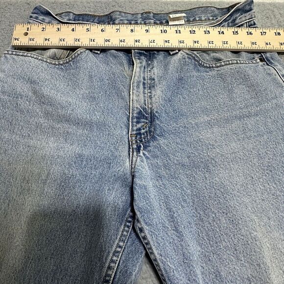 Vintage‎ LEVI'S 586 Distressed  Denim Blue Jeans Relaxed Straight Leg W34 L30 - Picture 8 of 13
